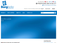 Tablet Screenshot of borglocks.com
